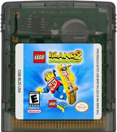 Cartridge artwork for Lego Island 2 - The Brickster's Revenge on the Nintendo Game Boy Color.