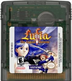 Cartridge artwork for Lufia: The Legend Returns on the Nintendo Game Boy Color.
