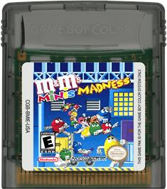 Cartridge artwork for M And M's Minis Madness on the Nintendo Game Boy Color.