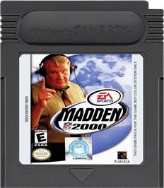 Cartridge artwork for Madden NFL 2000 on the Nintendo Game Boy Color.