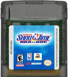 Cartridge artwork for NBA Showtime: NBA on NBC on the Nintendo Game Boy Color.