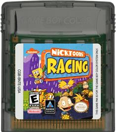 Cartridge artwork for Nicktoons Racing on the Nintendo Game Boy Color.