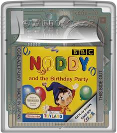 Cartridge artwork for Noddy And The Birthday Party on the Nintendo Game Boy Color.