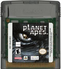 Cartridge artwork for Planet Of The Apes on the Nintendo Game Boy Color.