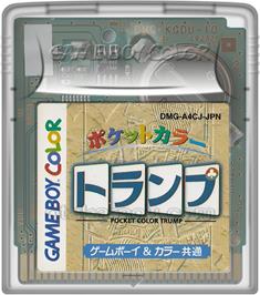 Cartridge artwork for Pocket Color Trump on the Nintendo Game Boy Color.
