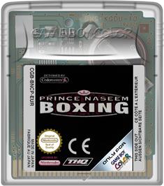 Cartridge artwork for Prince Naseem Boxing on the Nintendo Game Boy Color.