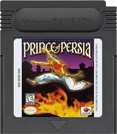 Cartridge artwork for Prince of Persia on the Nintendo Game Boy Color.