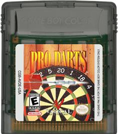 Cartridge artwork for Pro Darts on the Nintendo Game Boy Color.