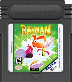 Cartridge artwork for Rayman on the Nintendo Game Boy Color.
