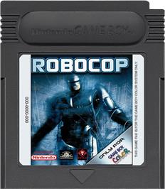 Cartridge artwork for RoboCop on the Nintendo Game Boy Color.