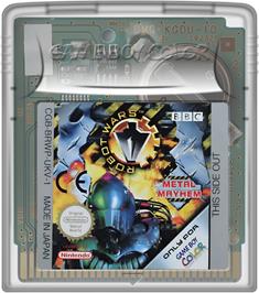 Cartridge artwork for Robot Wars - Metal Mayhem on the Nintendo Game Boy Color.