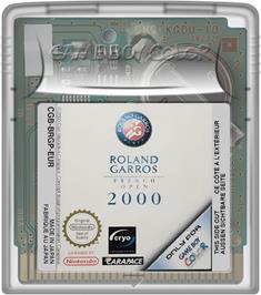 Cartridge artwork for Roland Garros French Open on the Nintendo Game Boy Color.