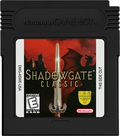 Cartridge artwork for Shadowgate Classic on the Nintendo Game Boy Color.