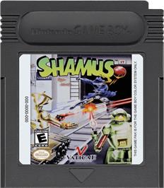 Cartridge artwork for Shamus on the Nintendo Game Boy Color.