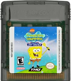 Cartridge artwork for SpongeBob SquarePants: Legend of the Lost Spatula on the Nintendo Game Boy Color.