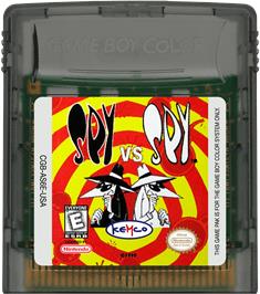 Cartridge artwork for Spy Vs. Spy on the Nintendo Game Boy Color.