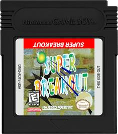 Cartridge artwork for Super Breakout! on the Nintendo Game Boy Color.
