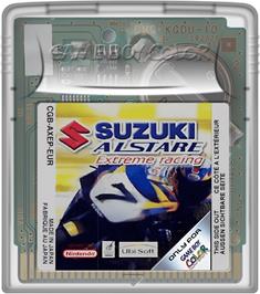 Cartridge artwork for Suzuki Alstare Extreme Racing on the Nintendo Game Boy Color.