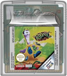 Cartridge artwork for Tonic Trouble on the Nintendo Game Boy Color.