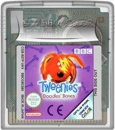 Cartridge artwork for Tweenies - Doodles' Bones on the Nintendo Game Boy Color.