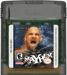 Cartridge artwork for WCW Mayhem on the Nintendo Game Boy Color.