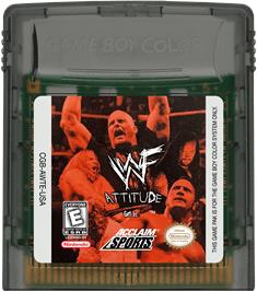 Cartridge artwork for WWF Attitude on the Nintendo Game Boy Color.