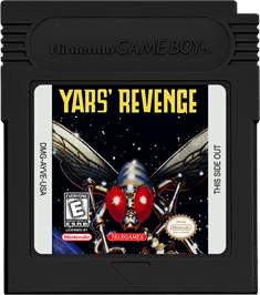 Cartridge artwork for Yars' Revenge on the Nintendo Game Boy Color.