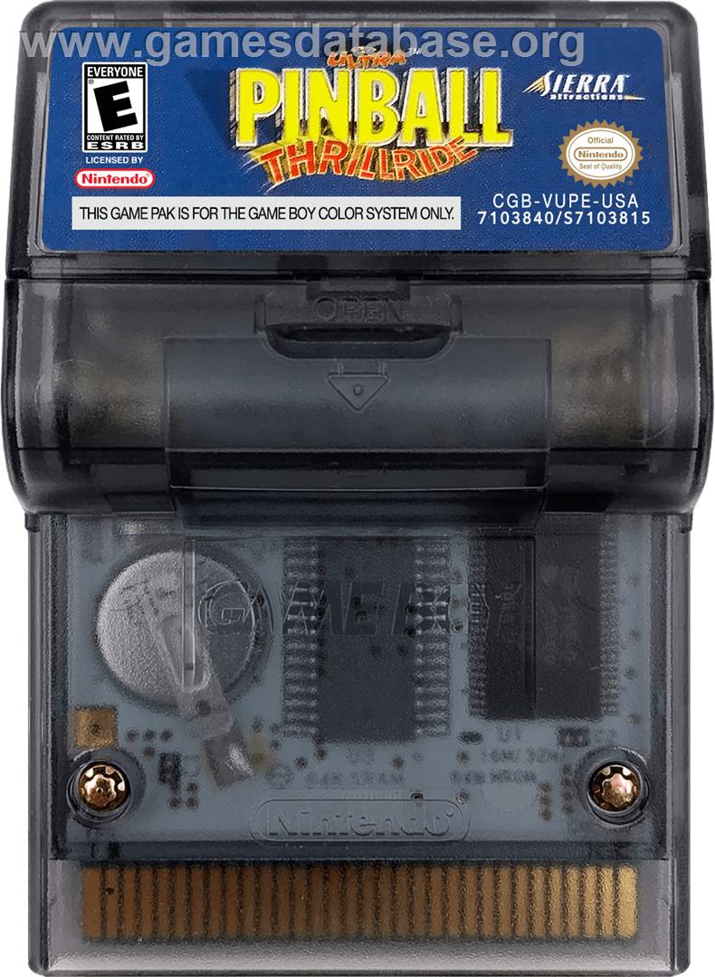 3d Ultra Pinball - Thrillride - Nintendo Game Boy Color - Artwork - Cartridge
