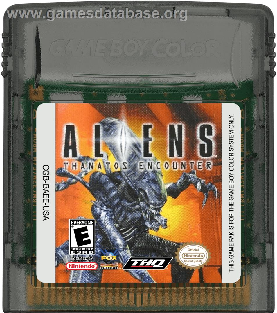 Aliens - Thanatos Encounter - Nintendo Game Boy Color - Artwork - Cartridge