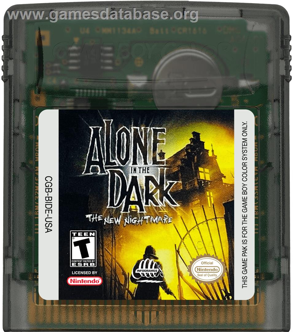 Alone In The Dark - The New Nightmare - Nintendo Game Boy Color - Artwork - Cartridge