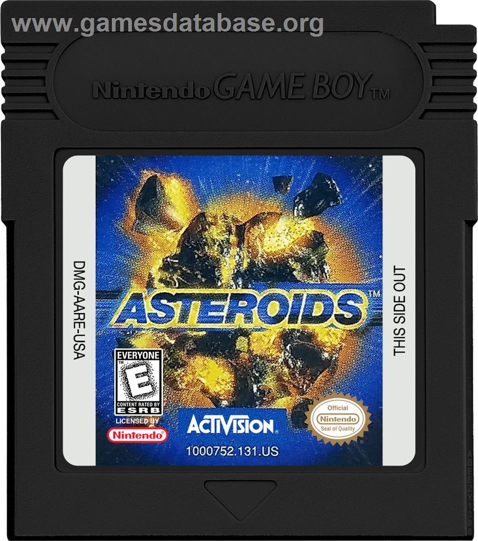 Asteroids - Nintendo Game Boy Color - Artwork - Cartridge