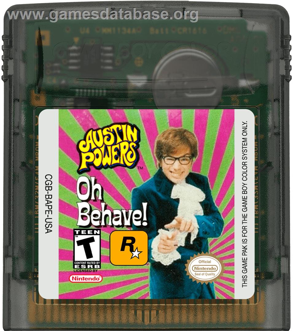 Austin Powers: Oh Behave - Nintendo Game Boy Color - Artwork - Cartridge