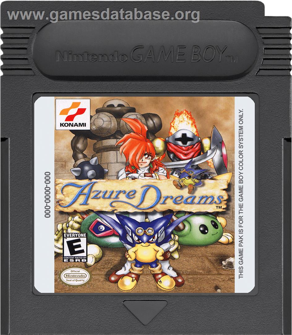Azure Dreams - Nintendo Game Boy Color - Artwork - Cartridge