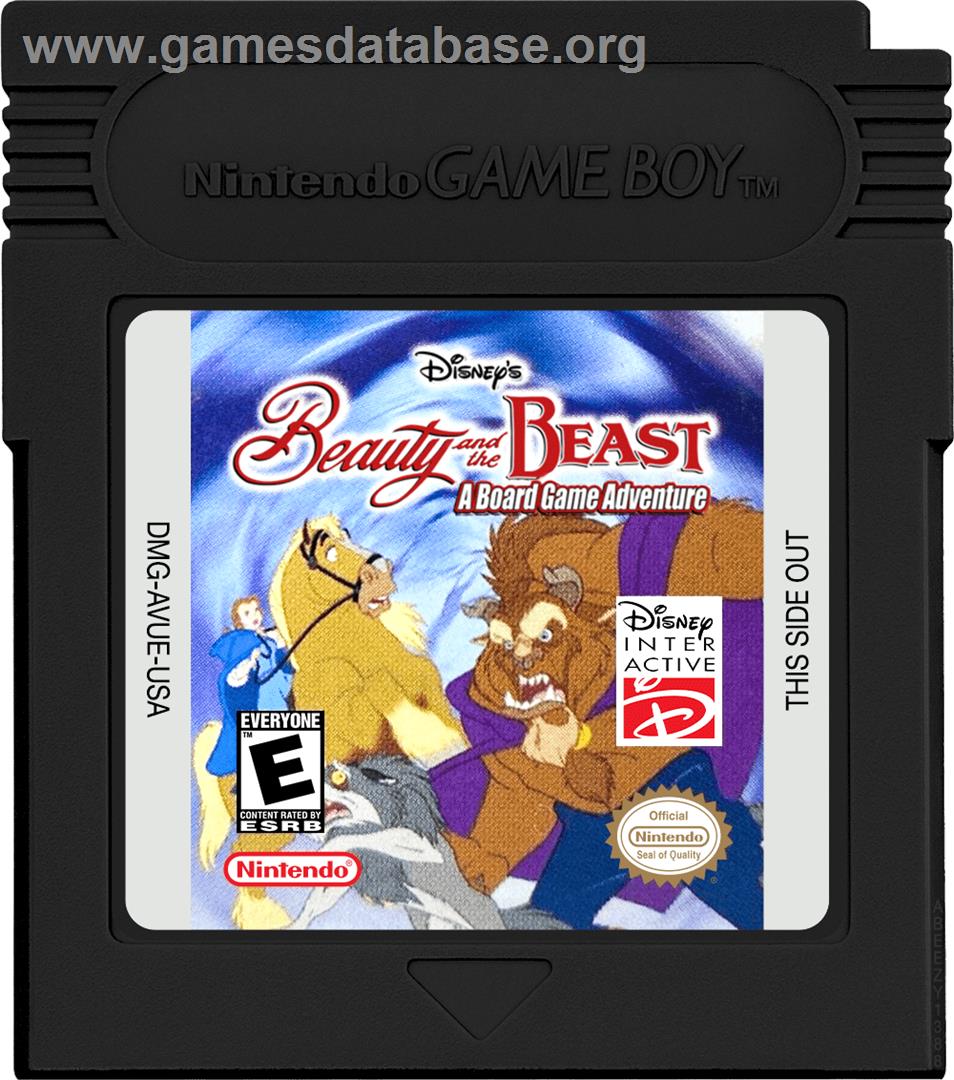 Beauty And The Beast - A Board Game Adventure - Nintendo Game Boy Color - Artwork - Cartridge