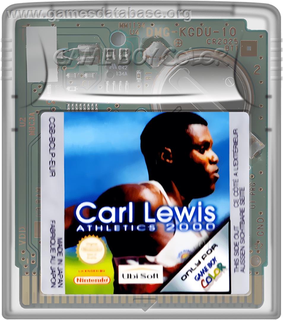 Carl Lewis Athletics 2000 - Nintendo Game Boy Color - Artwork - Cartridge