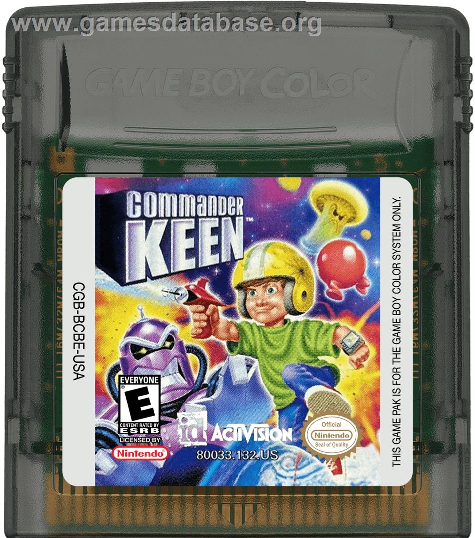 Commander Keen - Nintendo Game Boy Color - Artwork - Cartridge