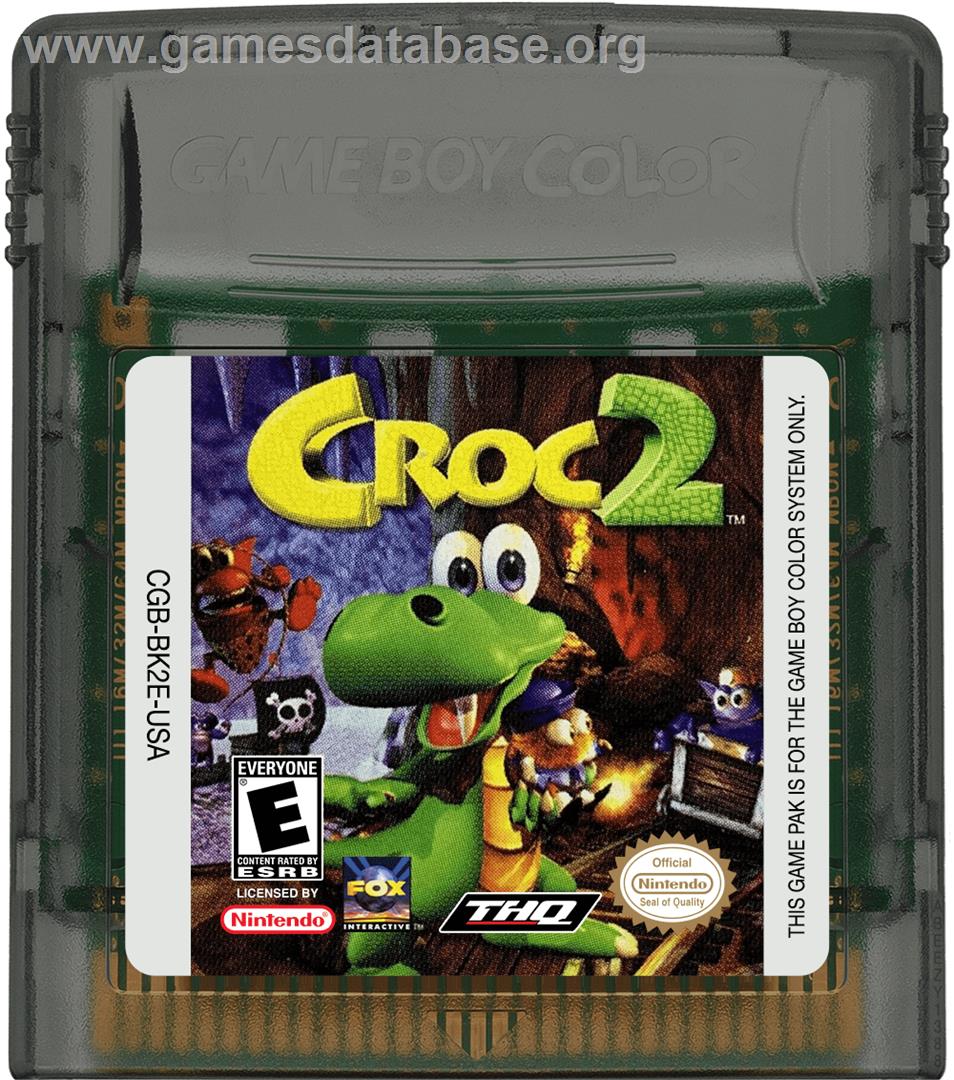 Croc 2 - Nintendo Game Boy Color - Artwork - Cartridge