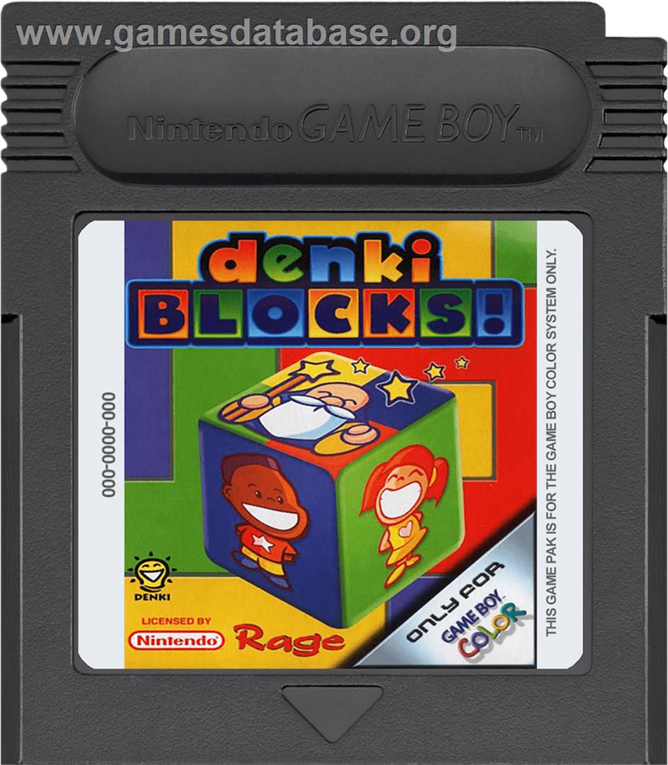 Denki Blocks - Nintendo Game Boy Color - Artwork - Cartridge