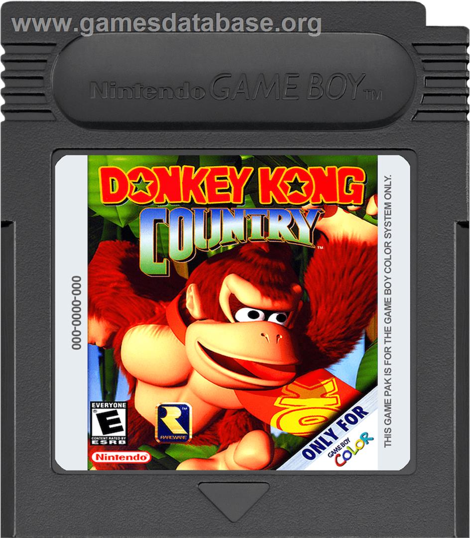 Donkey Kong Country - Nintendo Game Boy Color - Artwork - Cartridge