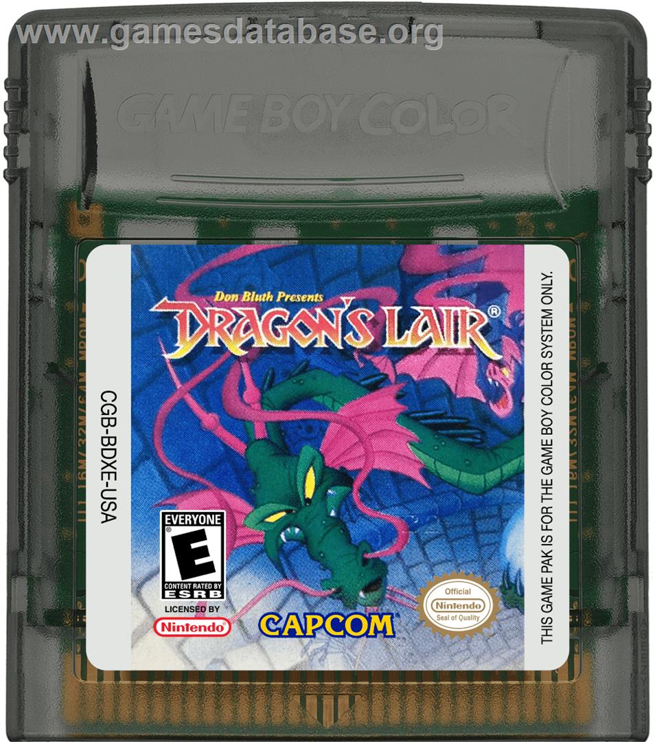 Dragon's Lair - Nintendo Game Boy Color - Artwork - Cartridge