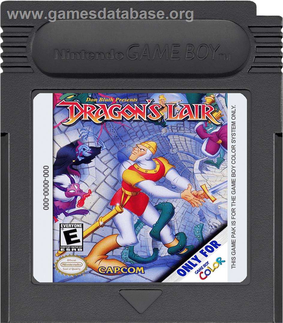 Dragon's Lair - Nintendo Game Boy Color - Artwork - Cartridge