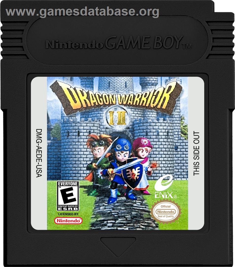 Dragon Warrior 1 And 2 - Nintendo Game Boy Color - Artwork - Cartridge