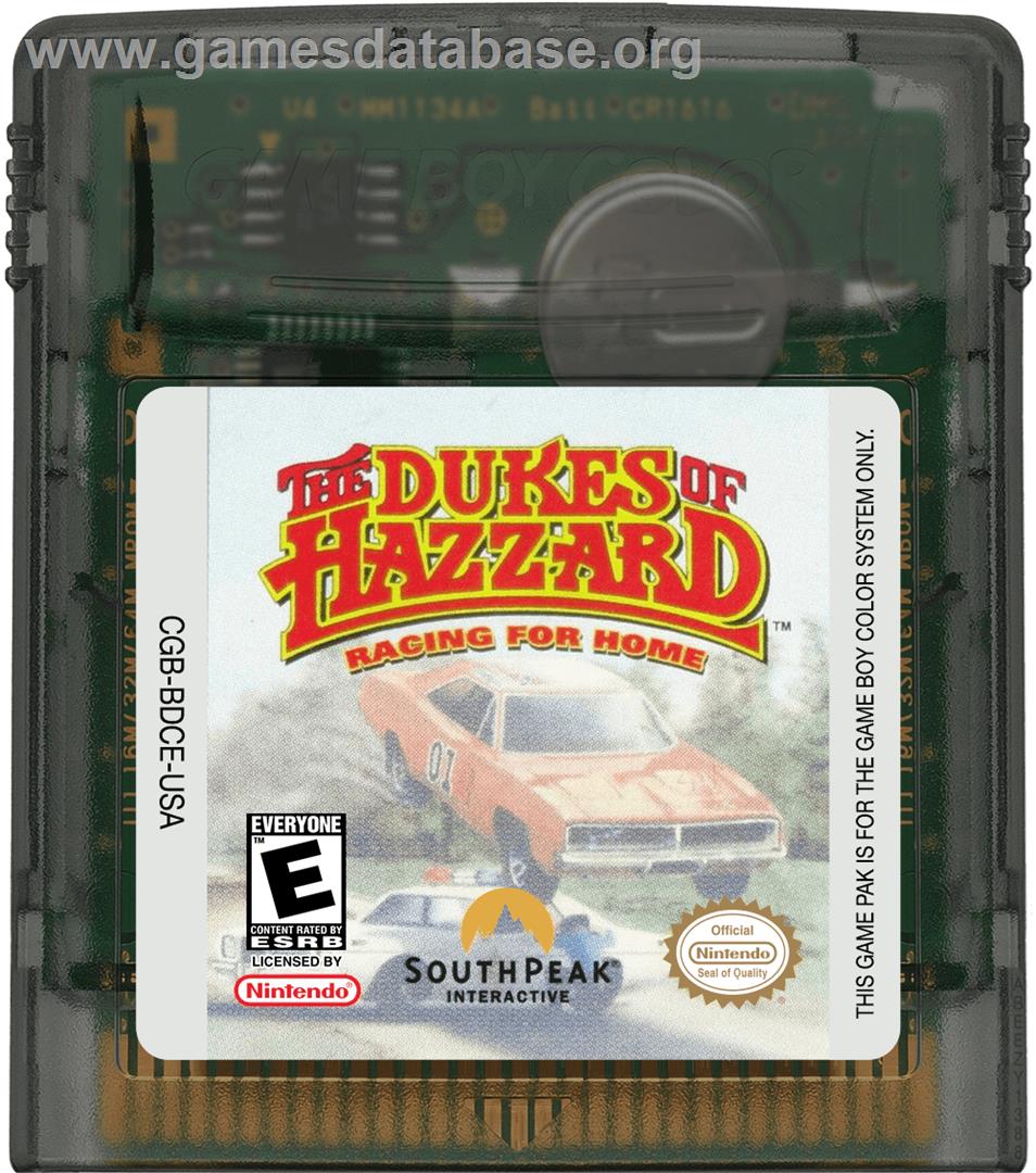 Dukes Of Hazzard, The - Racing For Home - Nintendo Game Boy Color - Artwork - Cartridge