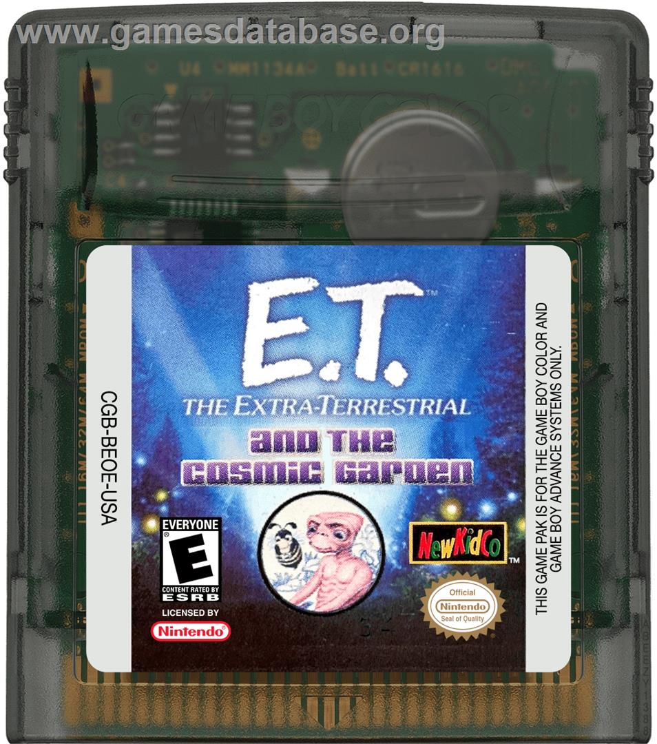 E.t. And The Cosmic Garden - Nintendo Game Boy Color - Artwork - Cartridge