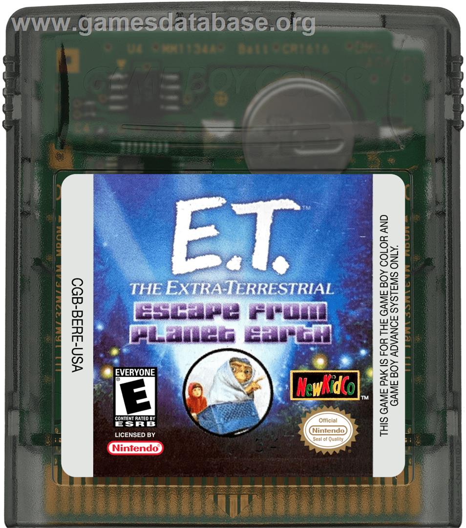 E.t. The Extra Terrestrial - Escape From Planet Earth - Nintendo Game Boy Color - Artwork - Cartridge