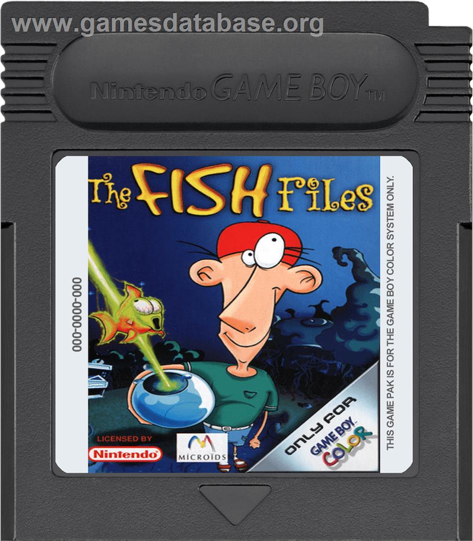 Fish Files - Nintendo Game Boy Color - Artwork - Cartridge