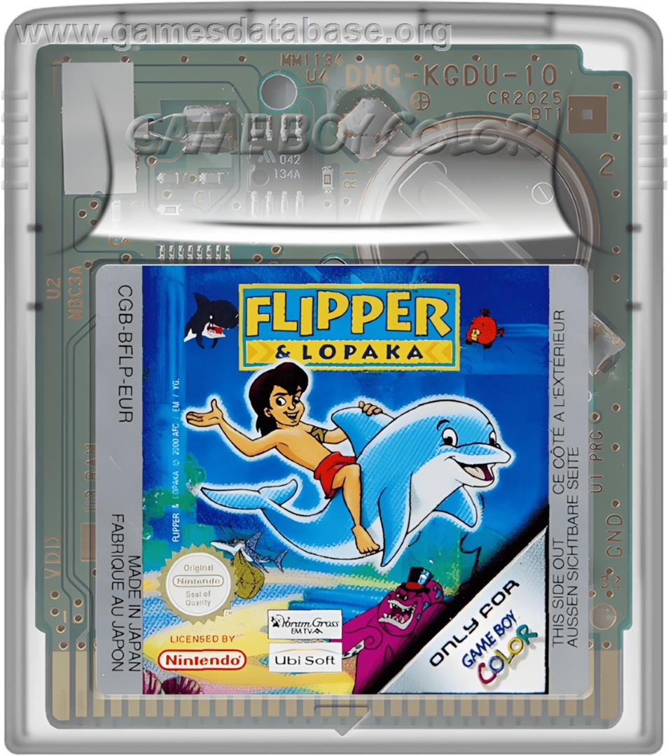 Flipper And Lopaka - Nintendo Game Boy Color - Artwork - Cartridge