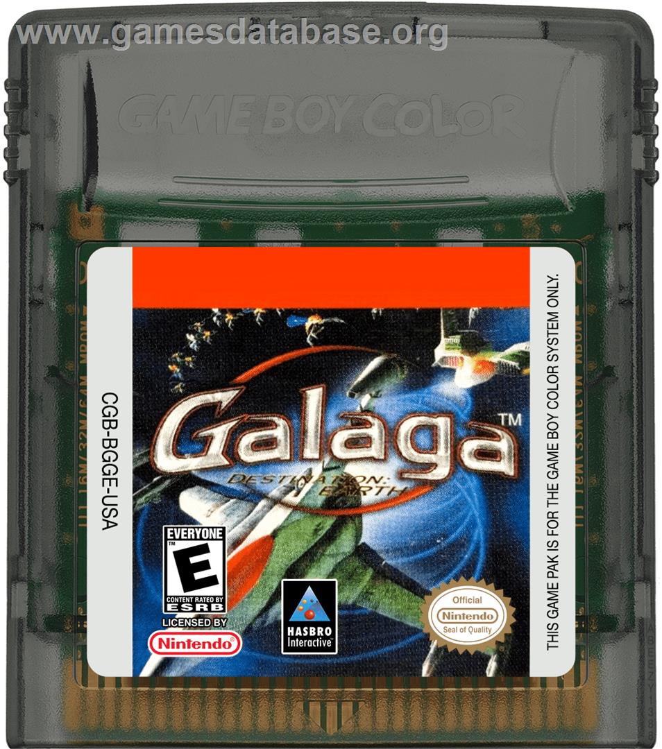 Galaga - Destination Earth - Nintendo Game Boy Color - Artwork - Cartridge