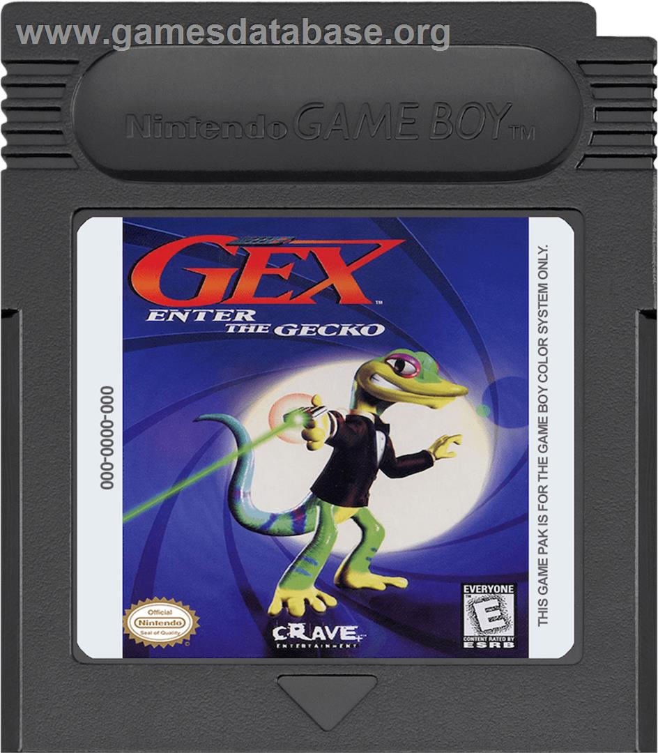 Gex: Enter the Gecko - Nintendo Game Boy Color - Artwork - Cartridge
