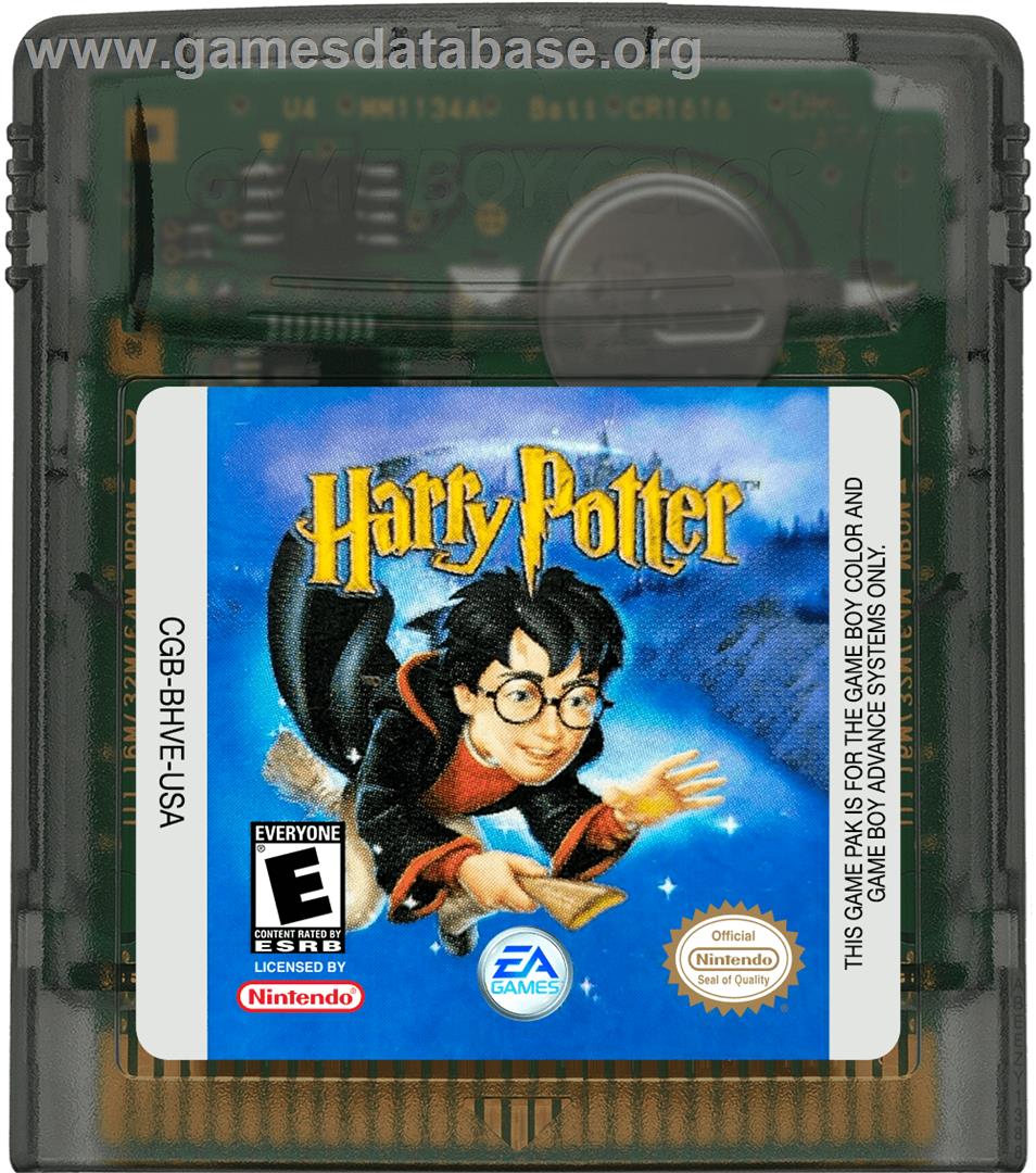 Harry Potter And The Sorcerer's Stone - Nintendo Game Boy Color - Artwork - Cartridge